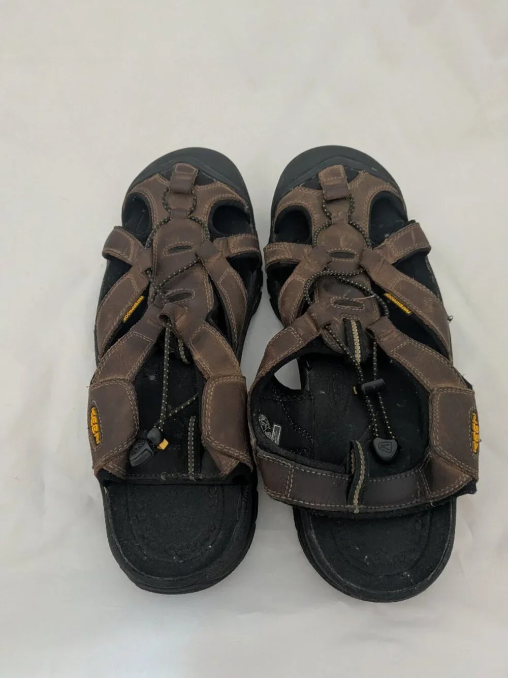 KEEN Men's Brown Leather Waterproof Sandals Size 14
